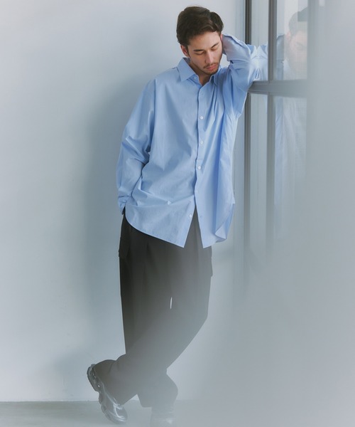 NewAnce(ニュアンス)の「【NewAnce】New Standard Shirts -Over Fit -(シャツ/ブラウス・メンズ・ホワイト/ネイビー/サックスブルー・L/M)」の21枚目の写真