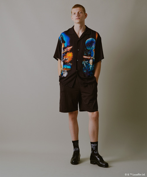STAR WARS(スターウォーズ)の「F-LAGSTUF-F フラグスタフ / ”EP4” S/S SHIRTS スターウォーズエピソード4コラボレーションオープンカラーシャツ / 25SS-FSxSW-01 / FS1733(シャツ/ブラウス・メンズ・ブラック・MEDIUM/LARGE/X-LARGE)」の4枚目の写真