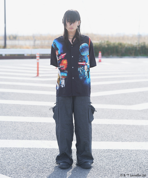 STAR WARS(スターウォーズ)の「F-LAGSTUF-F フラグスタフ / ”EP4” S/S SHIRTS スターウォーズエピソード4コラボレーションオープンカラーシャツ / 25SS-FSxSW-01 / FS1733(シャツ/ブラウス・メンズ・ブラック・MEDIUM/LARGE/X-LARGE)」の5枚目の写真