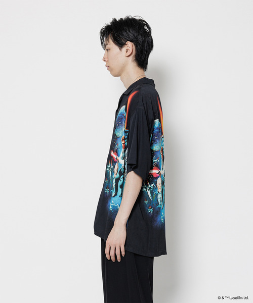 STAR WARS(スターウォーズ)の「F-LAGSTUF-F フラグスタフ / ”EP4” S/S SHIRTS スターウォーズエピソード4コラボレーションオープンカラーシャツ / 25SS-FSxSW-01 / FS1733(シャツ/ブラウス・メンズ・ブラック・MEDIUM/LARGE/X-LARGE)」の9枚目の写真