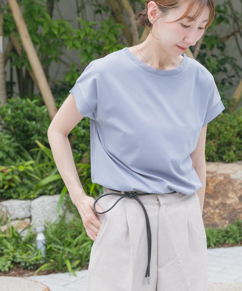 ITEMS URBANRESEARCH(アイテムズ アーバンリサーチ)の「バックタックフレンチプルオーバー(Tシャツ/カットソー・レディース・ライトブルー/ブラック/ブラウン/ホワイト・FREE)」の16枚目の写真