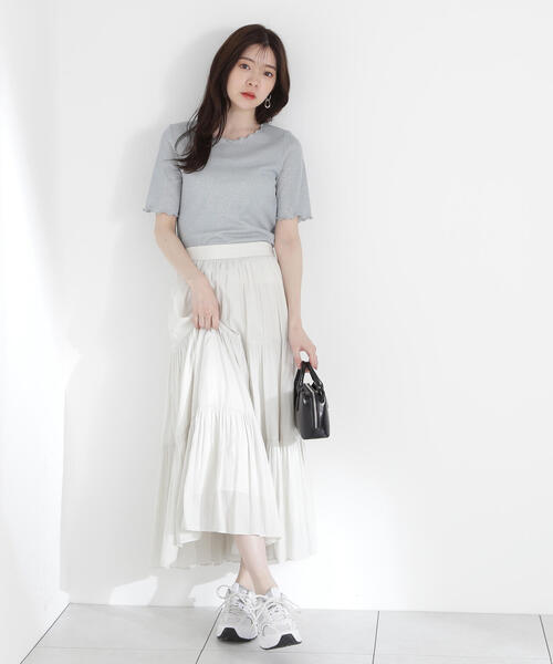 PROPORTION BODY DRESSING（プロポーションボディドレッシング）の「ラメリブカットソー / 1215160601（Tシャツ/カットソー・レディース・ブラック/ライトグリーン/シルバー/ピンク・MEDIUM/SMALL）」の15枚目の写真