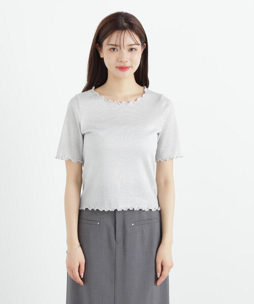 PROPORTION BODY DRESSING（プロポーションボディドレッシング）の「ラメリブカットソー / 1215160601（Tシャツ/カットソー・レディース・ブラック/ライトグリーン/シルバー/ピンク・MEDIUM/SMALL）」の22枚目の写真