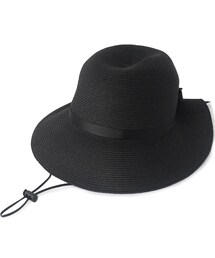 SHOO・LA・RUE | 【UV】リボン付きブレードキャペリンハット【サイズ調整/あご紐付き】(ハット)