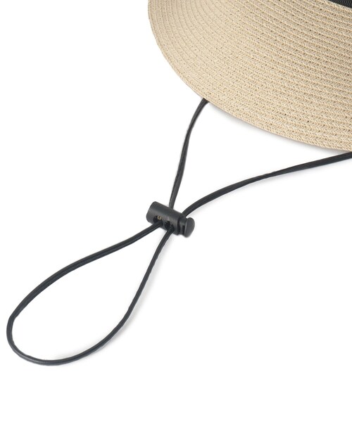 SHOO・LA・RUE(シューラルー)の「【UV】リボン付きブレードキャペリンハット【サイズ調整/あご紐付き】(ハット・レディース・ブラック/ライトベージュ/グレー/キャメル・00)」の10枚目の写真