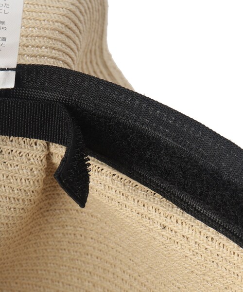 SHOO・LA・RUE(シューラルー)の「【UV】リボン付きブレードキャペリンハット【サイズ調整/あご紐付き】(ハット・レディース・ブラック/ライトベージュ/グレー/キャメル・00)」の12枚目の写真