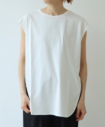 yuni | 80/- スムース水起毛 フレンチスリーブプルオーバー(Tシャツ/カットソー)