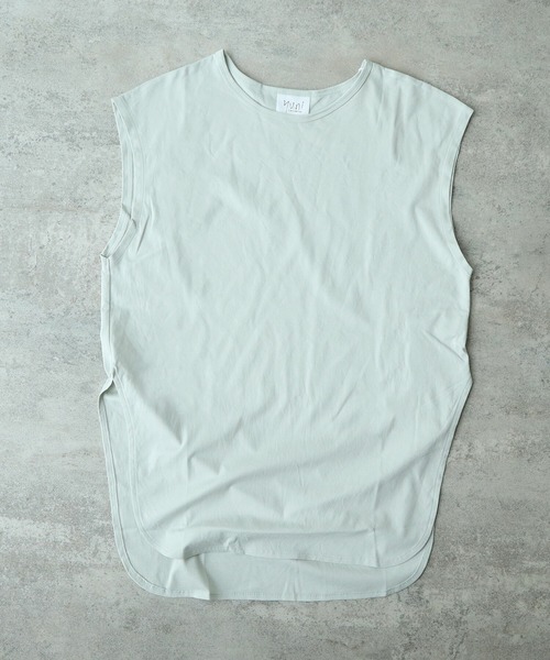 yuni(ユニ )の「80/- スムース水起毛 フレンチスリーブプルオーバー(Tシャツ/カットソー・レディース・ホワイト/ブラウン/ブラック/グリーン・FREE)」の16枚目の写真