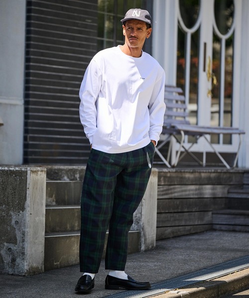 THEOREM（セオレム）の「mlt5251- Embroidered LS Tee ロンTシャツ（Tシャツ/カットソー・メンズ・ダークネイビー/ホワイト/ブラック・M/L/XL）」の21枚目の写真