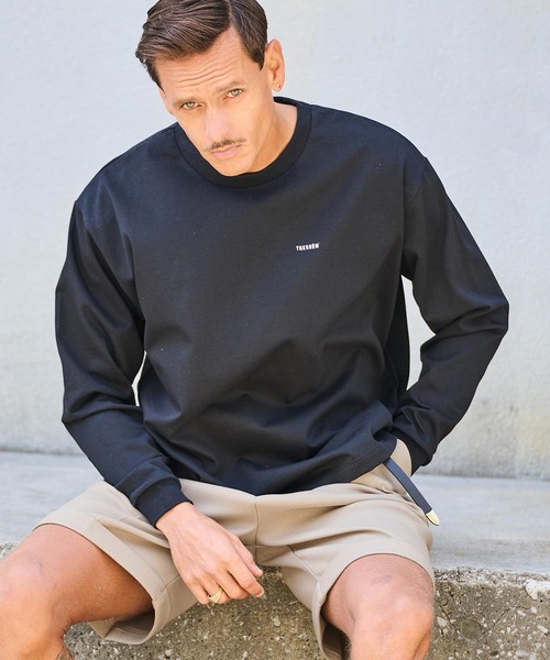 THEOREM（セオレム）の「mlt5251- Embroidered LS Tee ロンTシャツ（Tシャツ/カットソー・メンズ・ダークネイビー/ホワイト/ブラック・M/L/XL）」の18枚目の写真