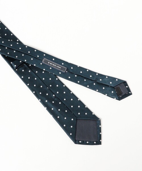 B:MING by BEAMS(ビーミングバイビームス)の「シルク ドット ナロー ネクタイ 25FW(ネクタイ・メンズ・ネイビー/ブラック・ONE SIZE)」の4枚目の写真