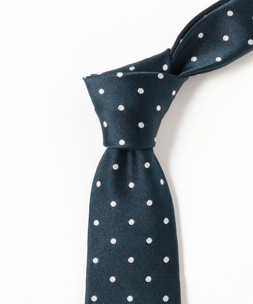 B:MING by BEAMS(ビーミングバイビームス)の「シルク ドット ナロー ネクタイ 25FW(ネクタイ・メンズ・ネイビー/ブラック・ONE SIZE)」の6枚目の写真