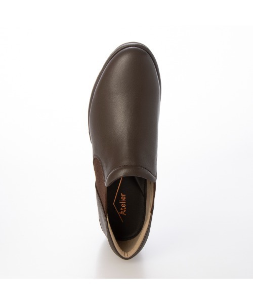 Atelier（アトリエ）の「【3E】サイドゴアスリッポン（スリッポン・レディース・ダークブラウン/ブラック・22cm/22.5cm/23cm/23.5cm/24cm/24.5cm）」の5枚目の写真