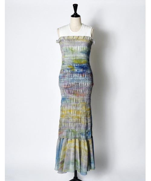 RUMCHE(ラムシェ)の「"SEIUN" Shirring Dress / "SEIUN"シャーリングドレス(ワンピース・レディース・ブルー系その他・FREE)」の3枚目の写真