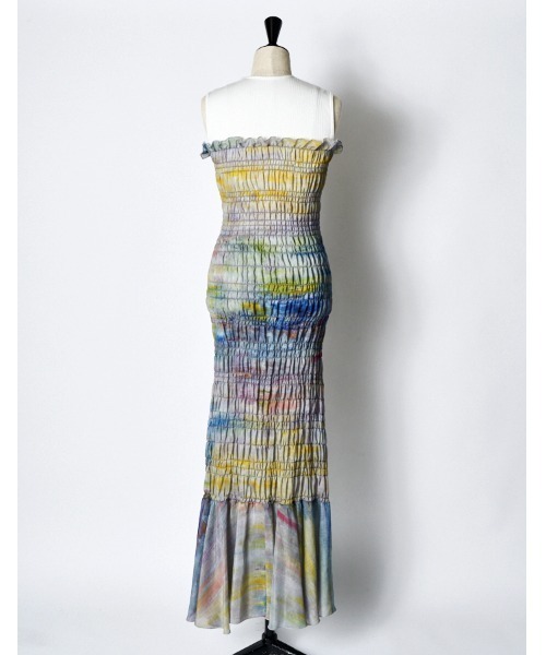 RUMCHE(ラムシェ)の「"SEIUN" Shirring Dress / "SEIUN"シャーリングドレス(ワンピース・レディース・ブルー系その他・FREE)」の5枚目の写真