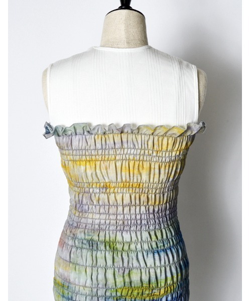 RUMCHE(ラムシェ)の「"SEIUN" Shirring Dress / "SEIUN"シャーリングドレス(ワンピース・レディース・ブルー系その他・FREE)」の7枚目の写真