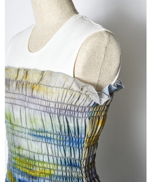RUMCHE(ラムシェ)の「"SEIUN" Shirring Dress / "SEIUN"シャーリングドレス(ワンピース・レディース・ブルー系その他・FREE)」の8枚目の写真