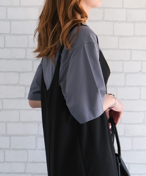 aquagarage(アクアガレージ)の「接触冷感オーバーサイズTシャツ(Tシャツ/カットソー・レディース・ブラック/オフホワイト/チャコール・FREE)」の12枚目の写真