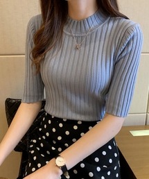 ハイネック サマーニット