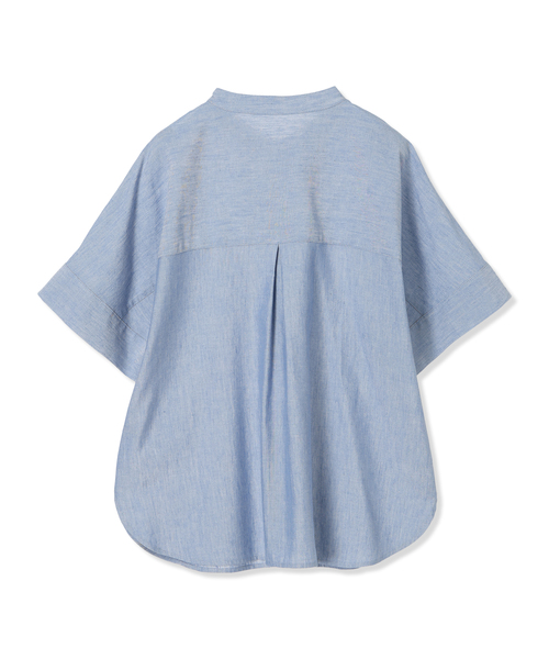 DECOY SINCE 1981（デコイシンスイチキュウハチイチ）の「【シワになりにくい】バンドカラーリネンブラウス（シャツ/ブラウス・レディース・サックスブルー/ブルー・9号/11号/13号）」の17枚目の写真