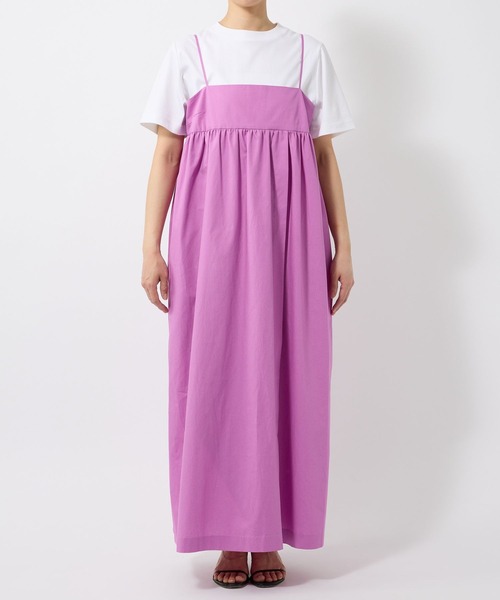 BABYLONE（バビロン）の「コットンブロードキャミワンピース（ワンピース・レディース・ダークブルー/ベージュ/ピンク・フリー）」の5枚目の写真