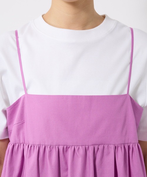 BABYLONE（バビロン）の「コットンブロードキャミワンピース（ワンピース・レディース・ダークブルー/ベージュ/ピンク・フリー）」の11枚目の写真