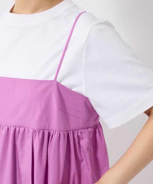 BABYLONE（バビロン）の「コットンブロードキャミワンピース（ワンピース・レディース・ダークブルー/ベージュ/ピンク・フリー）」の12枚目の写真
