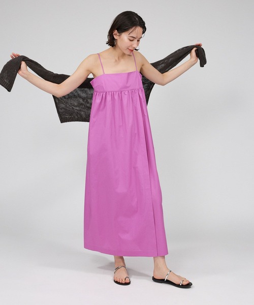 BABYLONE（バビロン）の「コットンブロードキャミワンピース（ワンピース・レディース・ダークブルー/ベージュ/ピンク・フリー）」の17枚目の写真