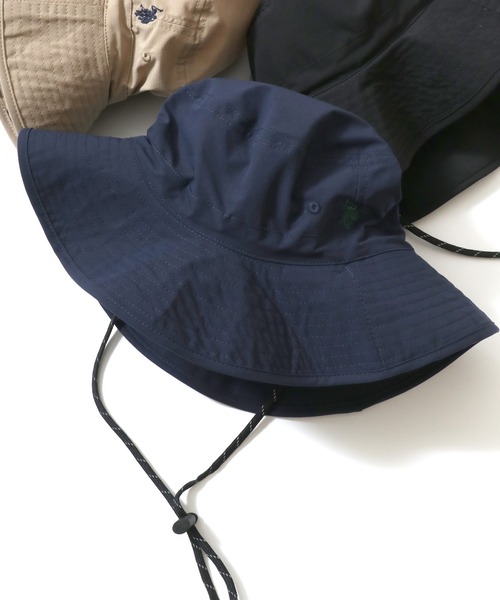 U.S. POLO ASSN.(ユーエスポロアッスン)の「U.S. POLO ASSN./ユーエスポロアッスン UVカット サンシェード付 ロゴ ワンポイント刺繍 アドベンチャーハット/サファリハット/バケットハット/レディース メンズ(ハット・メンズ・ネイビー/ベージュ/ブラック・FREE)」の1枚目の写真