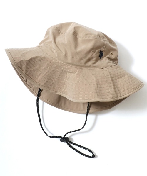 U.S. POLO ASSN.(ユーエスポロアッスン)の「U.S. POLO ASSN./ユーエスポロアッスン UVカット サンシェード付 ロゴ ワンポイント刺繍 アドベンチャーハット/サファリハット/バケットハット/レディース メンズ(ハット・メンズ・ネイビー/ベージュ/ブラック・FREE)」の5枚目の写真