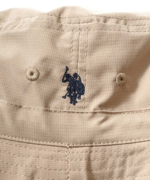 U.S. POLO ASSN.(ユーエスポロアッスン)の「U.S. POLO ASSN./ユーエスポロアッスン UVカット サンシェード付 ロゴ ワンポイント刺繍 アドベンチャーハット/サファリハット/バケットハット/レディース メンズ(ハット・メンズ・ネイビー/ベージュ/ブラック・FREE)」の16枚目の写真