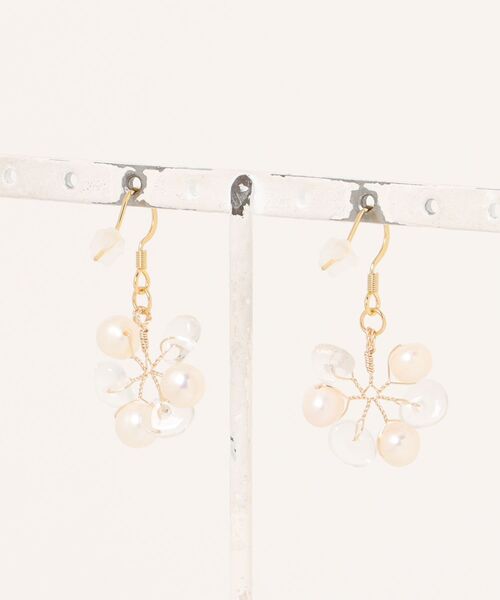 tone(トーン)の「【mio ritomo】淡水パール×天然石 ホイールピアス(MA)(ピアス(両耳用)・レディース・ゴールド/シルバー・FREE)」の13枚目の写真