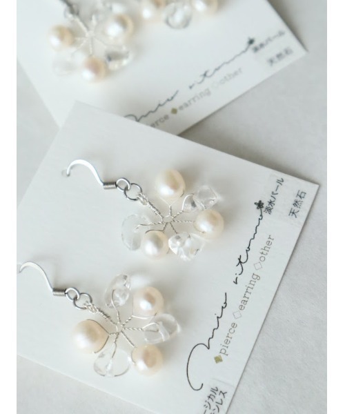 tone(トーン)の「【mio ritomo】淡水パール×天然石 ホイールピアス(MA)(ピアス(両耳用)・レディース・ゴールド/シルバー・FREE)」の9枚目の写真