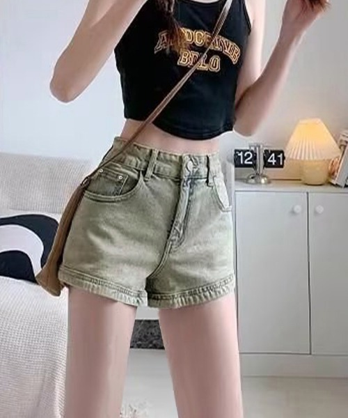 Miniministore（ミニミニストア）の「ウォッシュデニムショートパンツレディース（デニムパンツ・レディース・ブルーグレー・M/XL/S/L）」の5枚目の写真