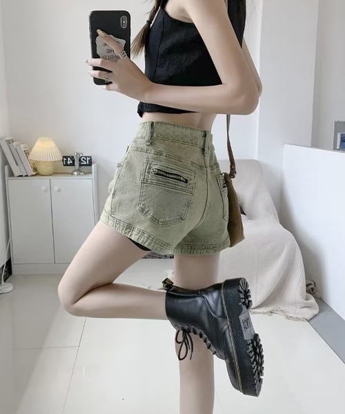 Miniministore（ミニミニストア）の「ウォッシュデニムショートパンツレディース（デニムパンツ・レディース・ブルーグレー・M/XL/S/L）」の7枚目の写真