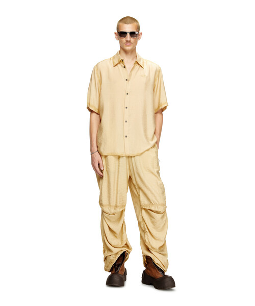 DIESEL（ディーゼル）の「メンズ 半袖シャツ S-SIMPLY-SS-LHBA（シャツ/ブラウス・メンズ・ブラック/ライトブラウン・54/44/46/52/48/50）」の8枚目の写真