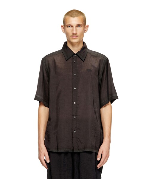 DIESEL（ディーゼル）の「メンズ 半袖シャツ S-SIMPLY-SS-LHBA（シャツ/ブラウス・メンズ・ブラック/ライトブラウン・54/44/46/52/48/50）」の6枚目の写真