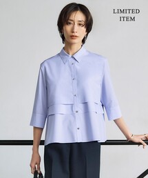「ICB」 半袖シャツ 6 ブルー レディース ICB / アイシービー （レディース） シャツ・ブラウス