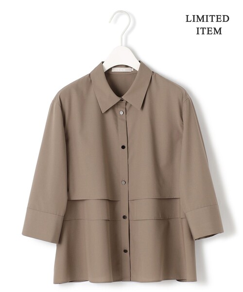 ICB(アイシービー)の「クリーンブロード クロップドシャツ(シャツ/ブラウス・レディース・ブラック系1/ブルー系1・42/44/46)」の9枚目の写真