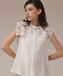 グレースコンチネンタル ローズパターントップ ブラウス 36 総柄 花柄 フラワー刺繍トップ / GRACE CONTINENTAL | GRACE CONTINENTAL