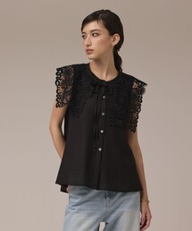 グレースコンチネンタル ローズパターントップ ブラウス 36 総柄 花柄 フラワー刺繍トップ / GRACE CONTINENTAL | GRACE CONTINENTAL