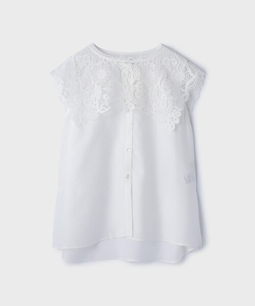 GRACE CONTINENTAL（グレースコンチネンタル）の「パターンレースカラーブラウス（シャツ/ブラウス・レディース・ブラック/ピンク/ホワイト・36/38）」の8枚目の写真