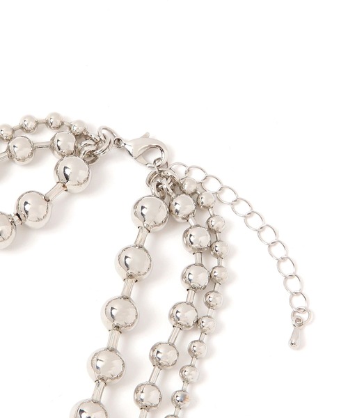 GLOBAL WORK（グローバルワーク）の「アソート三連ネックレス/495430（ネックレス・レディース・シルバー系その他2/シルバー/ホワイト・FREE）」の4枚目の写真