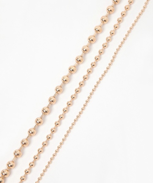 GLOBAL WORK（グローバルワーク）の「アソート三連ネックレス/495430（ネックレス・レディース・シルバー系その他2/シルバー/ホワイト・FREE）」の7枚目の写真