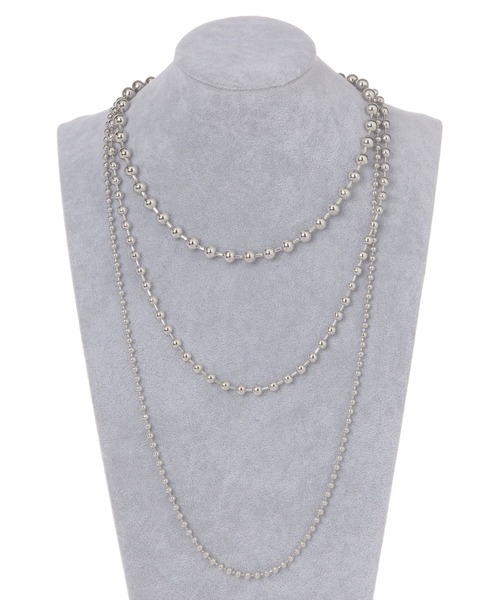 GLOBAL WORK（グローバルワーク）の「アソート三連ネックレス/495430（ネックレス・レディース・シルバー系その他2/シルバー/ホワイト・FREE）」の8枚目の写真