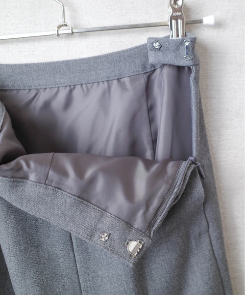 RIM.ARK(リムアーク)の「【PH1】【RIM.ARK】SLIT SKIRT 460BAL31-0230(スカート・レディース・ブラック/グレー/カーキ・38/36)」の8枚目の写真