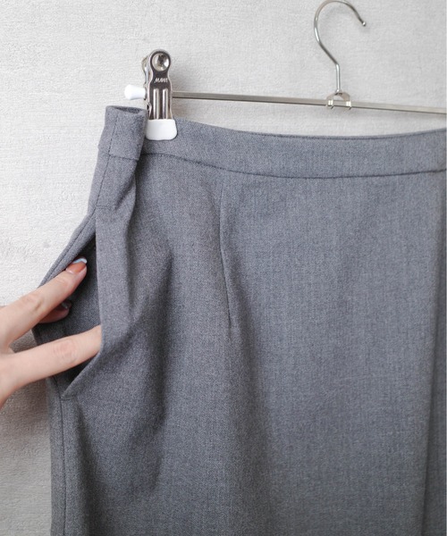 RIM.ARK(リムアーク)の「【PH1】【RIM.ARK】SLIT SKIRT 460BAL31-0230(スカート・レディース・ブラック/グレー/カーキ・38/36)」の10枚目の写真