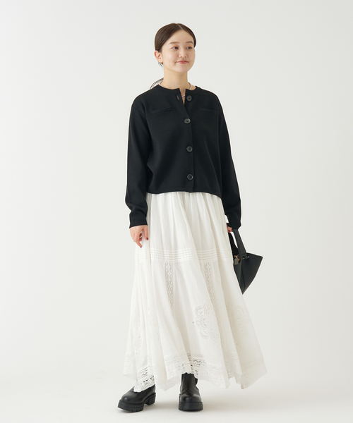 スーパーファインスムースクルーカーディガン イエナ スーパーファインスムースクルーカーディガン（カーディガン/ボレロ