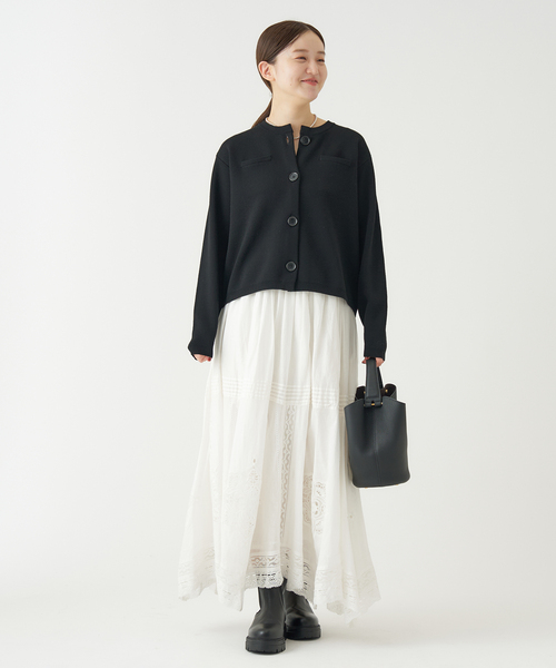 スーパーファインスムースクルーカーディガン イエナ イエナ IENA 《追加予約》スーパーファインスムースクルー