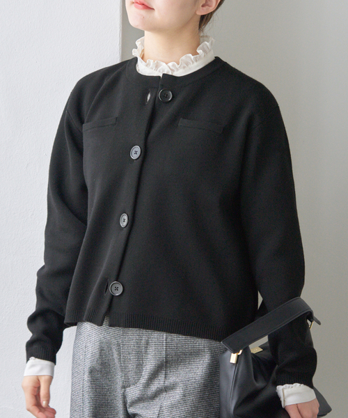 スーパーファインスムースクルーカーディガン（カーディガン/ボレロ